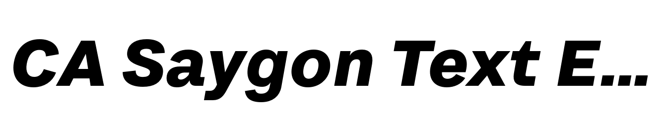 CA Saygon Text Extrabold Italic